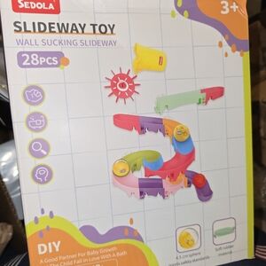 Kids Slideway Toy - Multi-Color Wall-Sucking Slideway (28pcs)